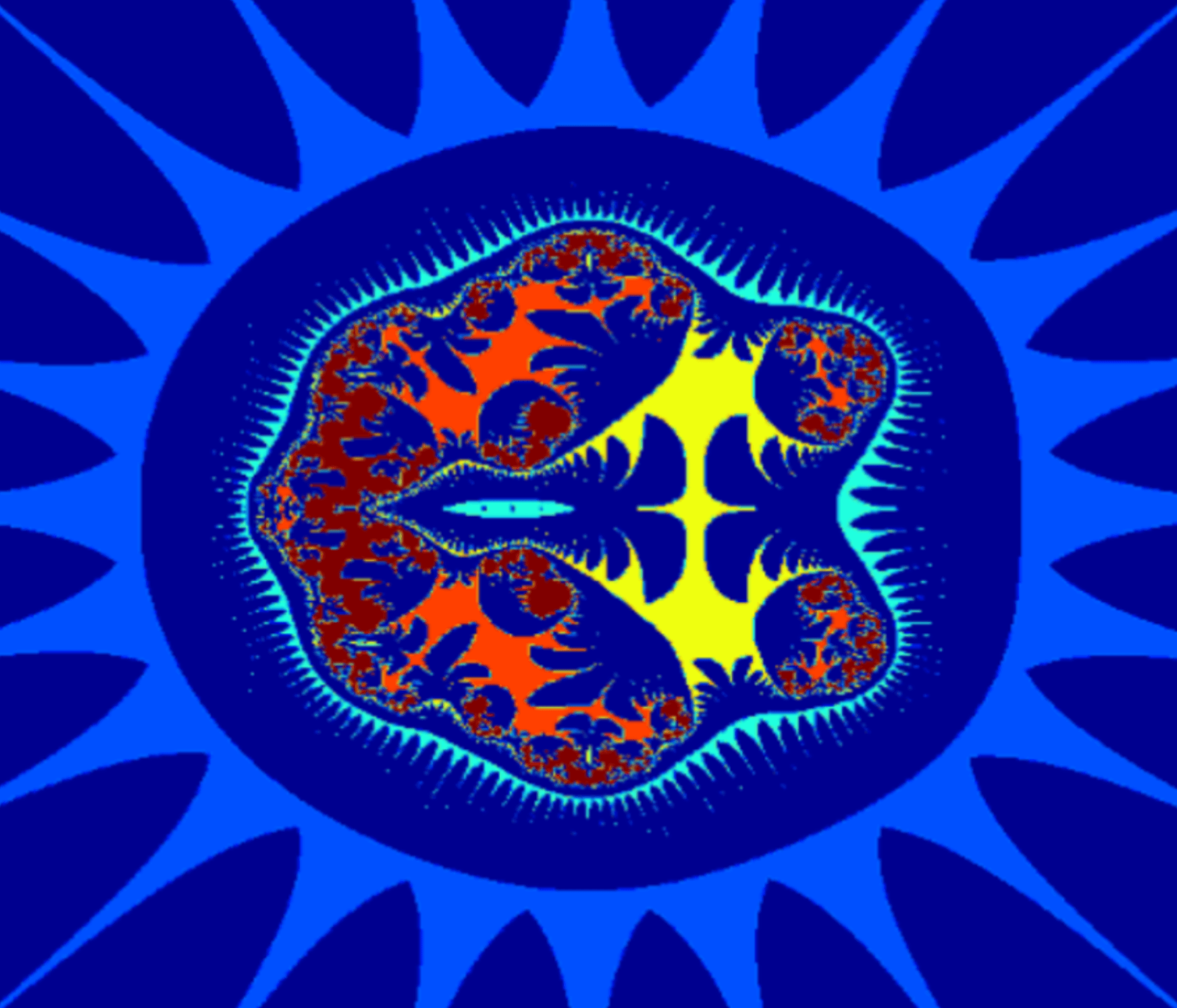 A biomorph with similar structure to a human brain MRI